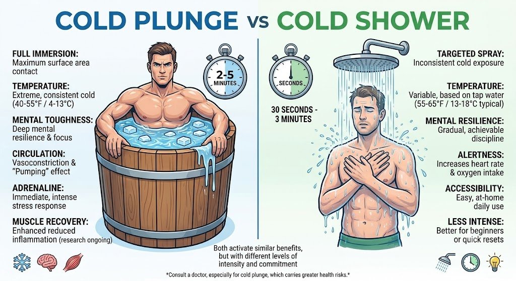 cold plunge vs cold shower