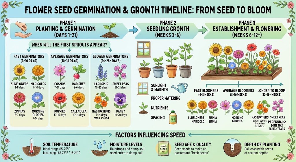 how long do flower seeds take to grow